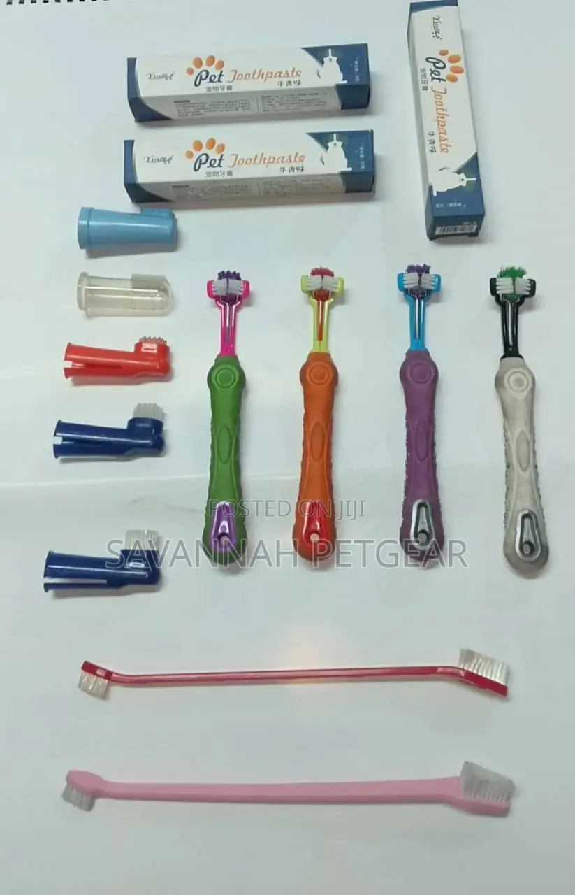 Pet Dog Toothbrush, Triple Head Toothbrush Pet Dental Care