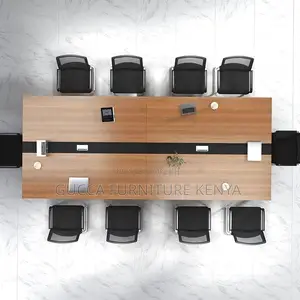 Office Tables:240cm Modern Brown Conference Meeting Table
