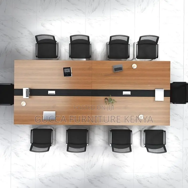 Office Tables:240cm Modern Brown Conference Meeting Table
