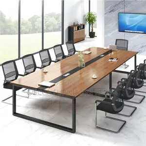 Office Tables:240cm Modern Brown Conference Meeting Table