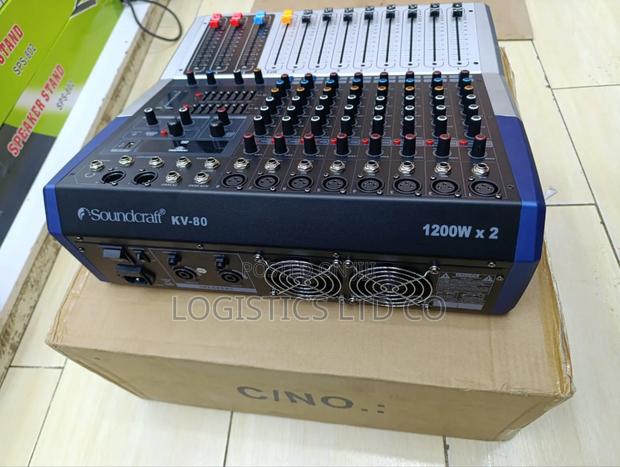 Soundcraft Kv-80 1200w×2 Powered Pro Mixer 8channel - thumbnail 2