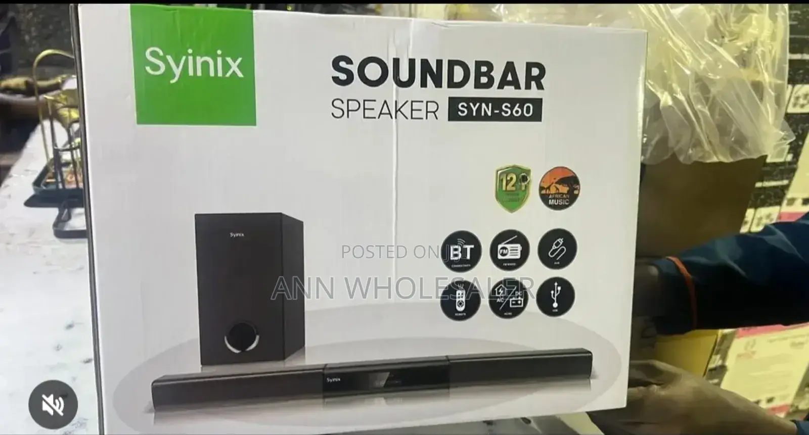 S60 Synix Sound Bar Bar
