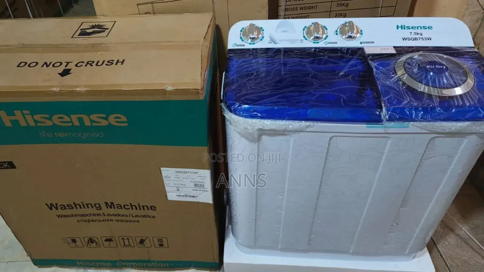 Hisense 7.5kgs Twin Tub Laundry/ Washing Machine