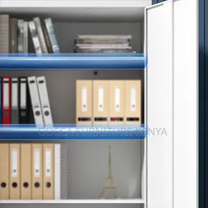 Cabinets:2-Full Steel Door Office Console Storage Cabinet