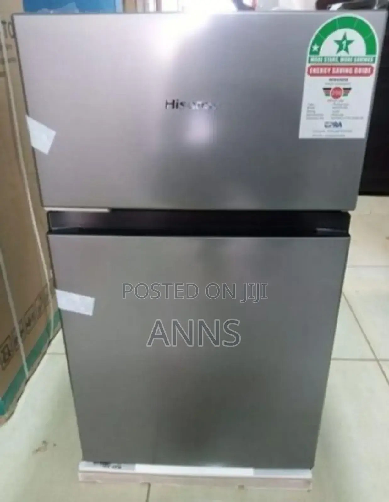 Hisense 91L Double Door Grey Energy Saver Fridge