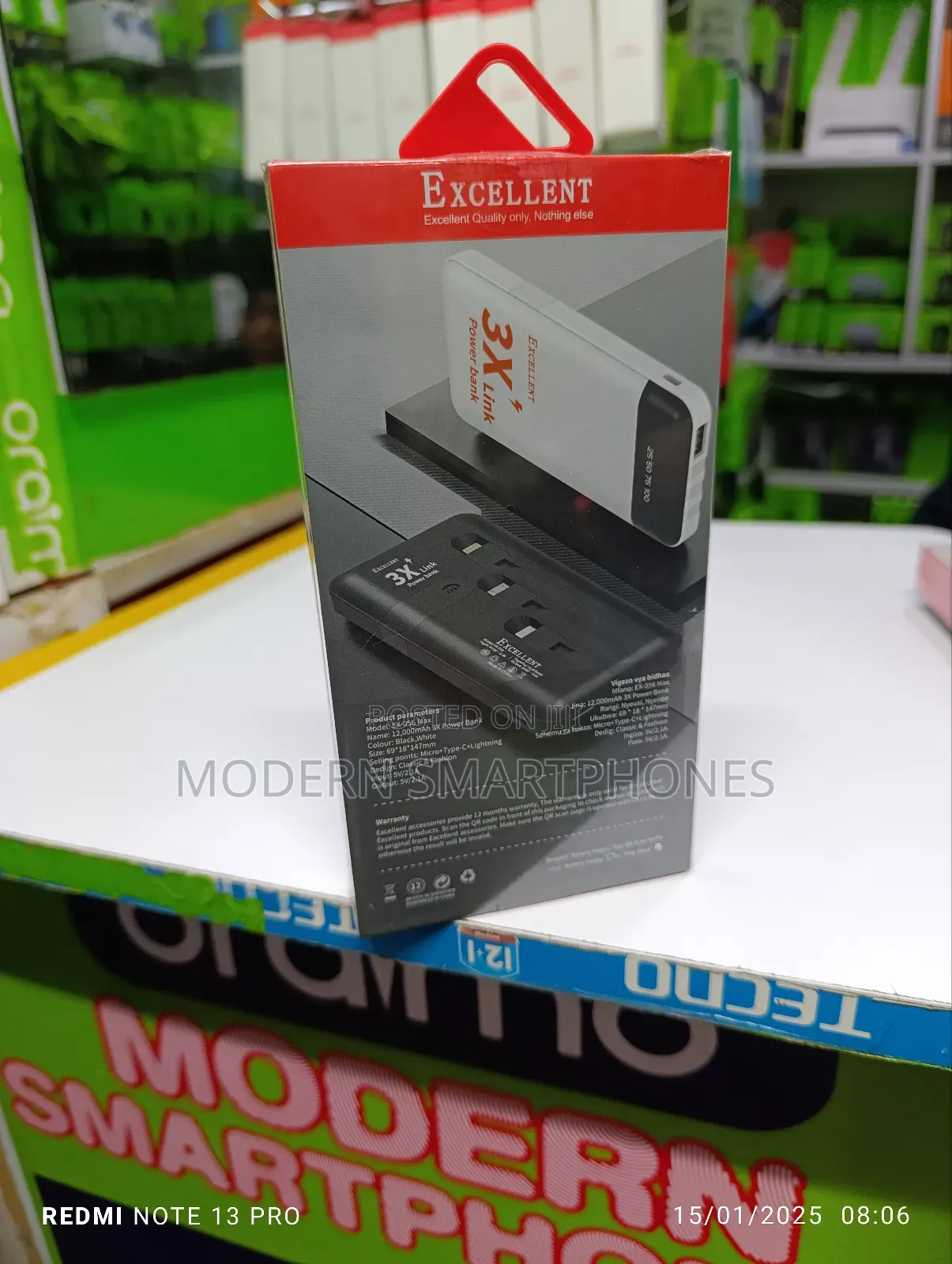 12000mah Excellent Portable Power Bank