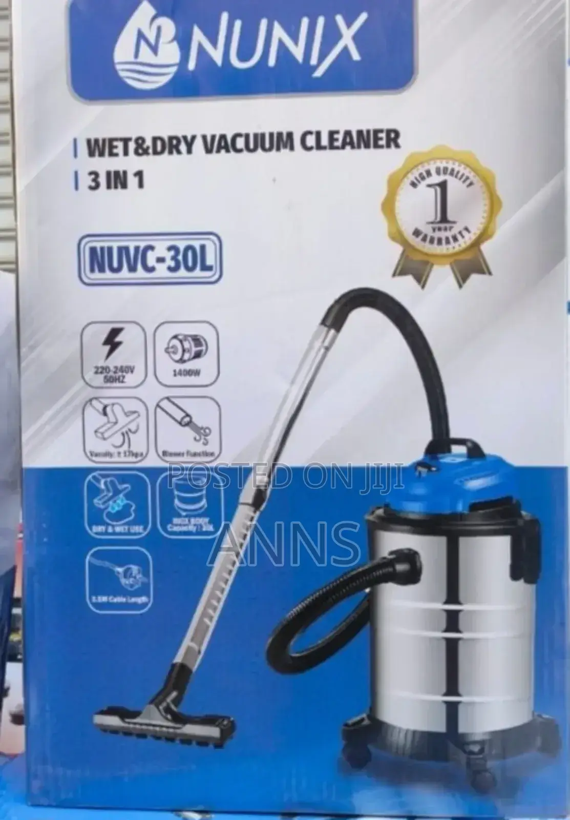 Nunix 30L NU-VC30L Wet and Dry Vacuum Cleaner
