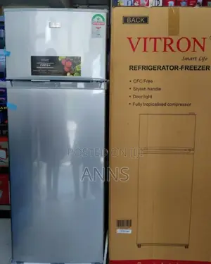 Vitron 208litres Double Door Fridge With Freezer