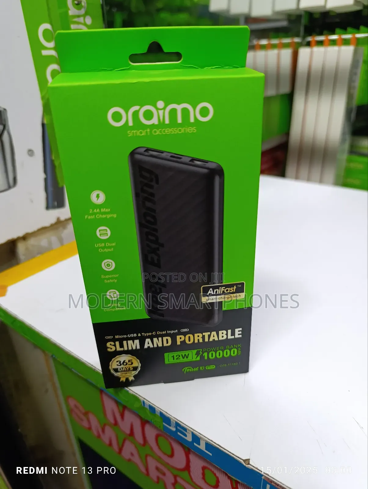 Oraimo Toast 10 Flash 10000mah Fast Charging Power Bank