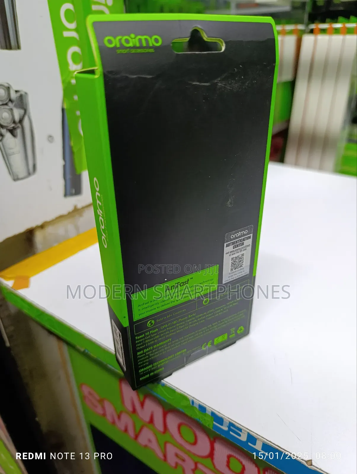 Oraimo Toast 10 Flash 10000mah Fast Charging Power Bank