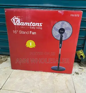 Black Ramtons Econo Standing Fan - 3 Speed RF