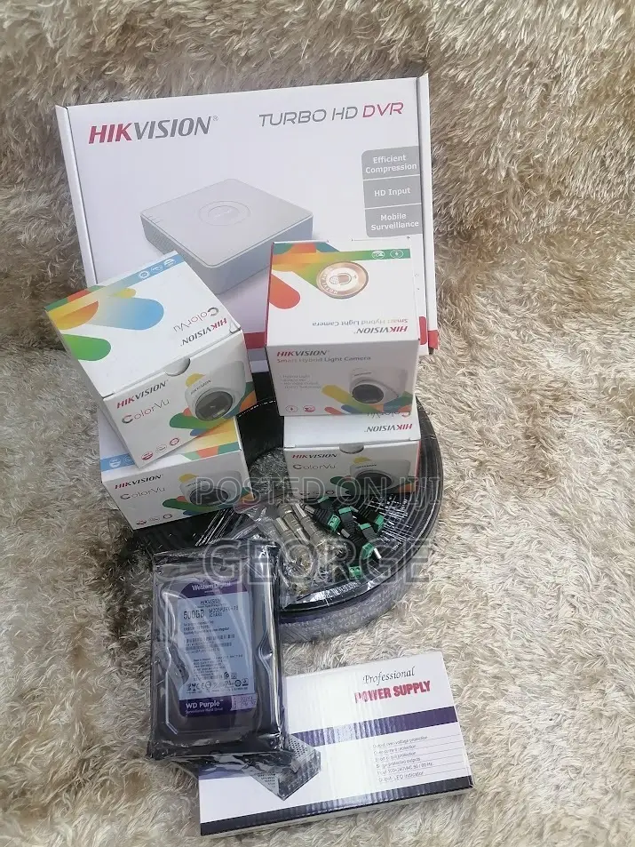 PERFECT Hikvision 4 1080P 2MP Colorvu CCTV Cameras