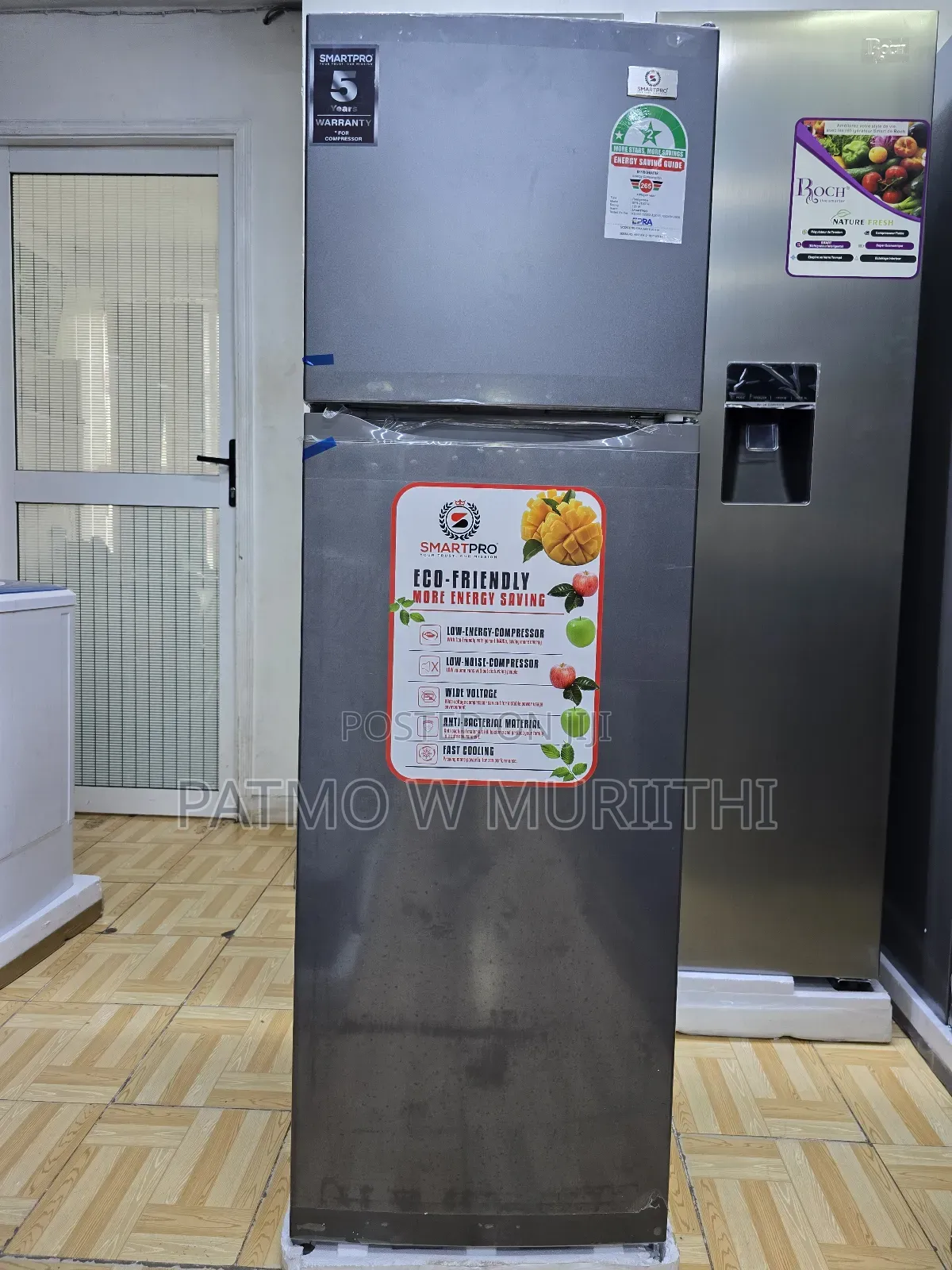 168L Fridge, Smartpro Double Door Refrigerator 2star