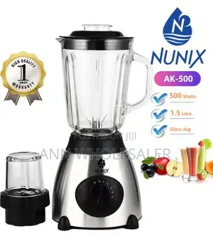Nunix AK-500 2 in 1 Blender With Glass Jar- 1.5L NB
