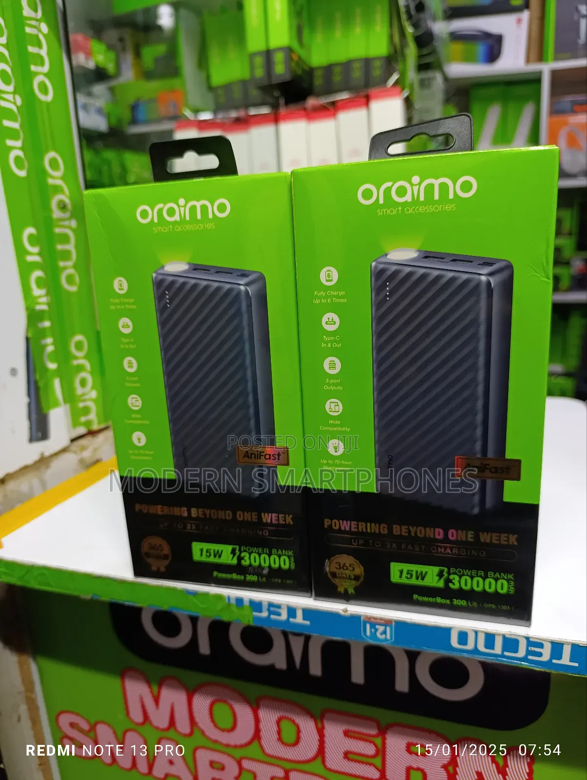 Oraimo Powerbox 300 Lit 30000mah 15W Power Bank
Powerbank