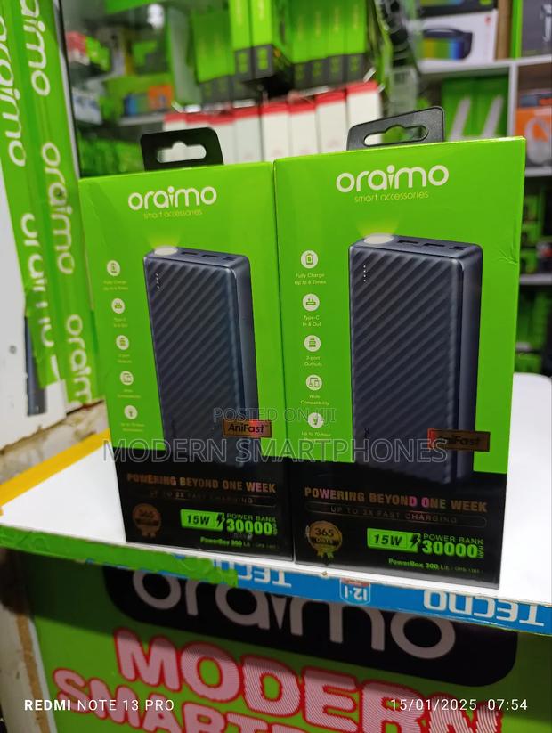 Oraimo Powerbox 300 Lit 30000mah 15W Power Bank
Powerbank
