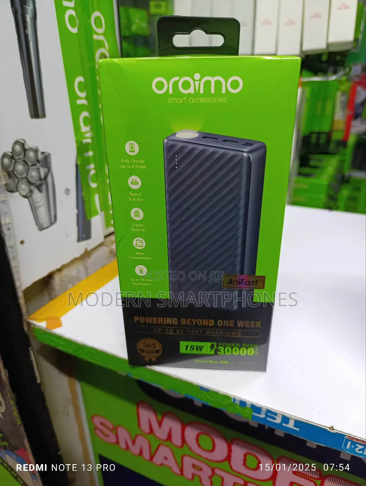 Oraimo Powerbox 300 Lit 30000mah 15W Power Bank
Powerbank
