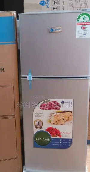 Nunix 138L Large Capacity Double Door Refrigerator-Silver ND