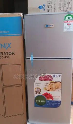 Nunix 138L Large Double Door Refrigerator-Silver N/138l