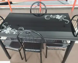 Executive Black 4 Sitter Dinning Table EC/4S