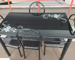 Executive Black 4 Sitter Dinning Table EC/4S