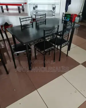 Black 6 Sitter Dinning Table EC/6S