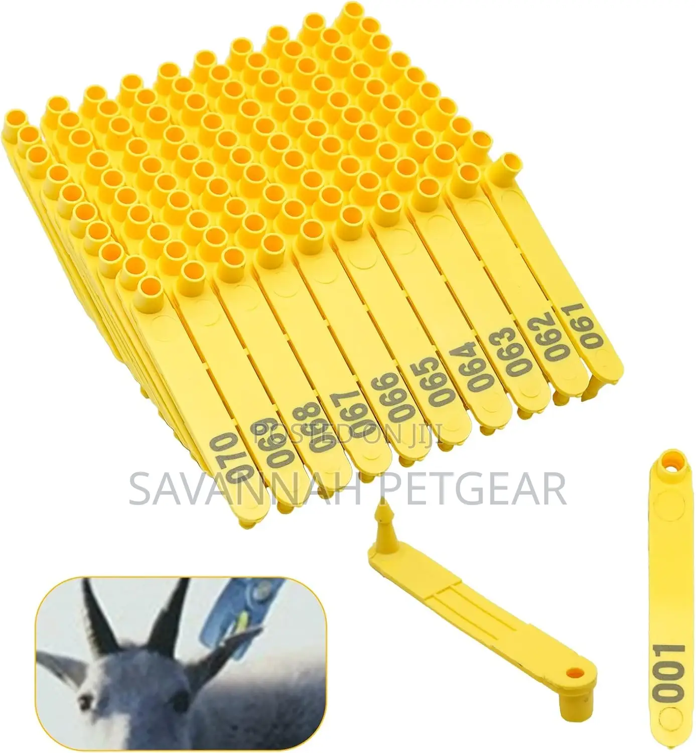 Goat Sheep Cattle Pig Animal Ear Tags With Number 001-100