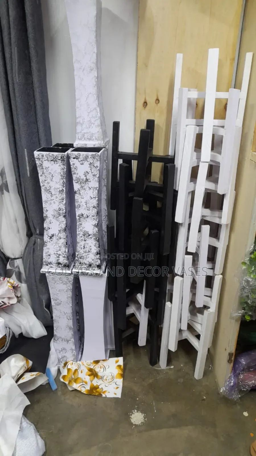 Stools, Vases Wooden Outdoor Decor