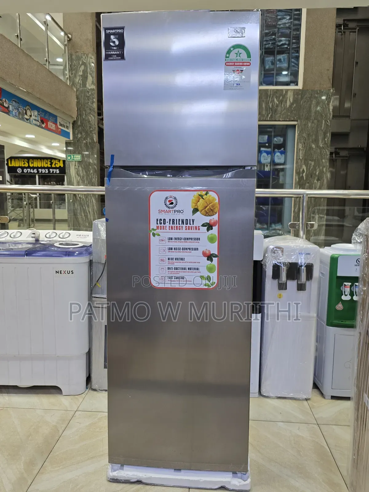Fridge-Fridge Smartpro 255L No-Frost Double Door SFR-325DT-1