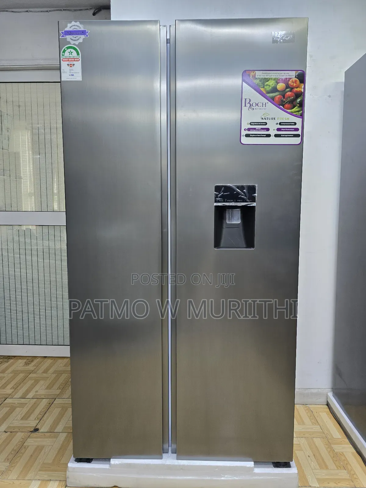 Fridge, Roch Side by Side No-Frost Fridge+ Dispenser 439L