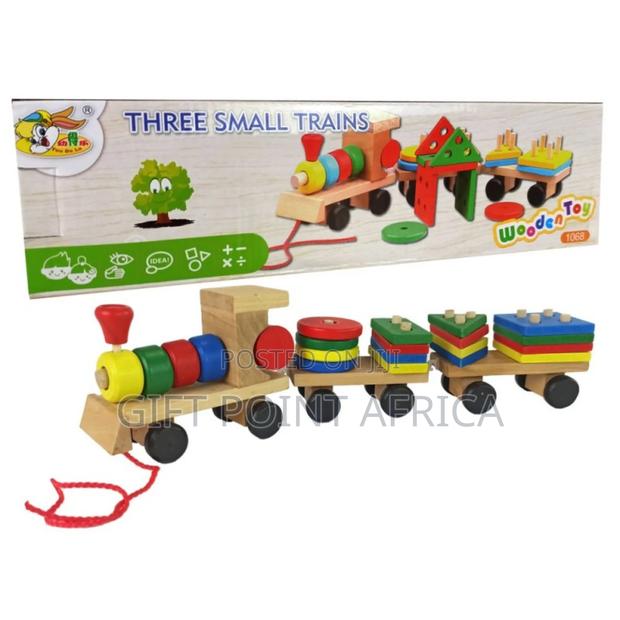 5 in 1 Wooden Stacking Montessori Train for Kids - main view