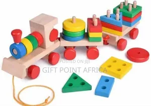 5 in 1 Wooden Stacking Montessori Train for Kids