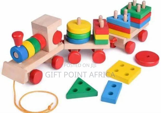 5 in 1 Wooden Stacking Montessori Train for Kids - thumbnail 3