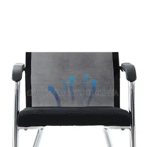 Office Chairs: Silver Metal Mesh Modern Conference Chair