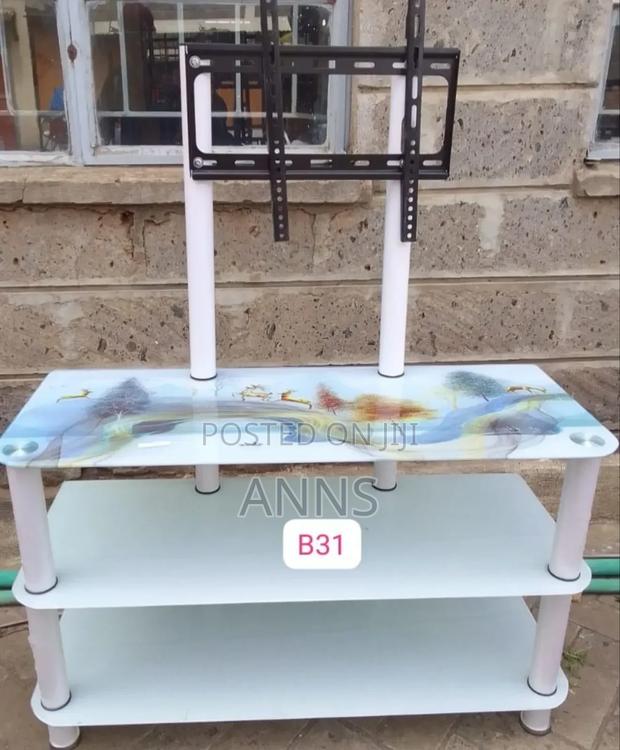 Glass Television Stand With Mount