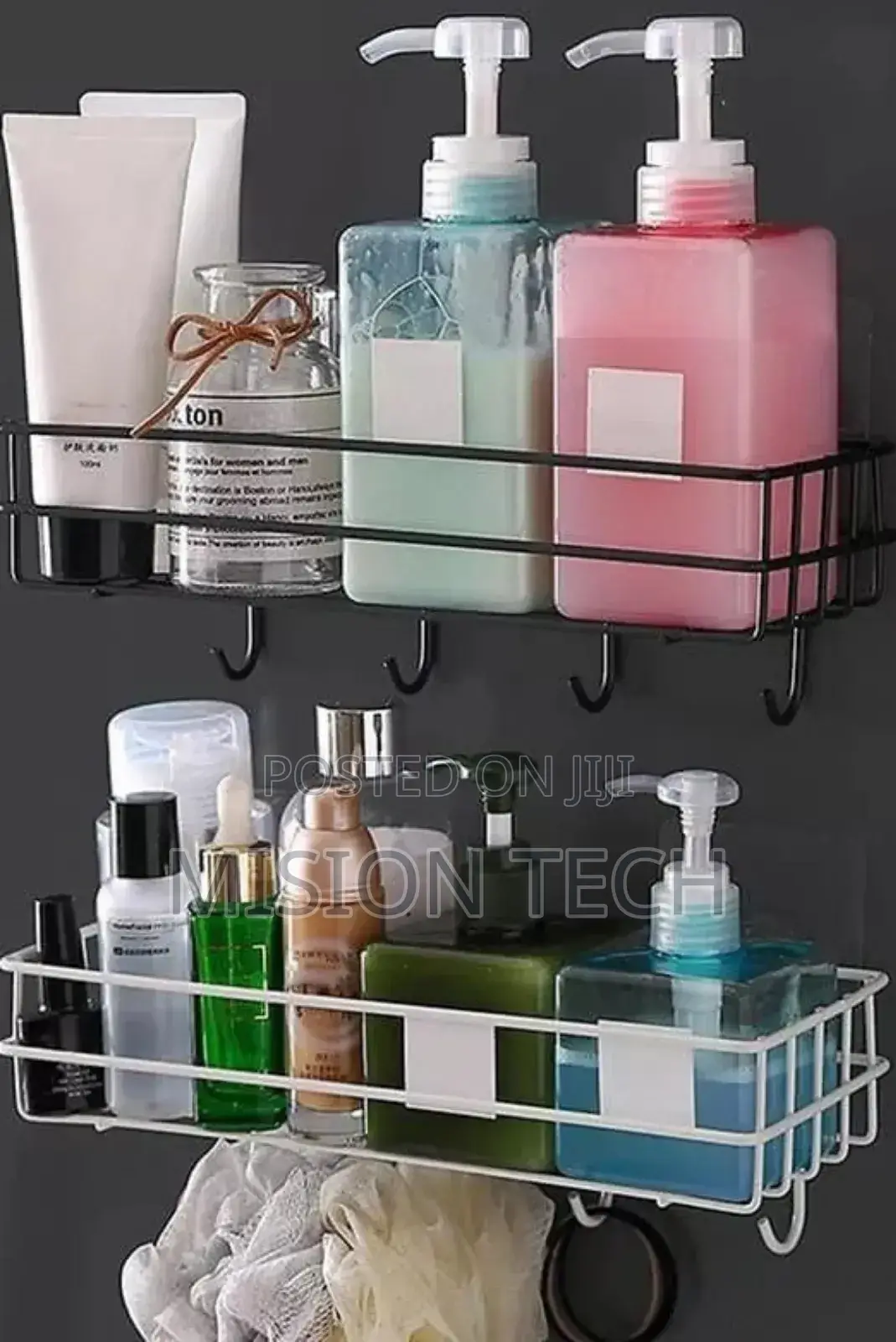 *Bathroom Organizer With Hooks 