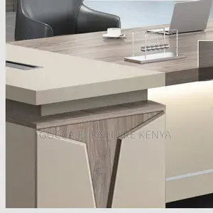 Office Tables:1.8 Meters Modern Grey L-Shaped Office Desk