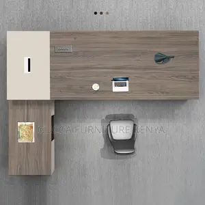 Office Tables:1.8 Meters Modern Grey L-Shaped Office Desk