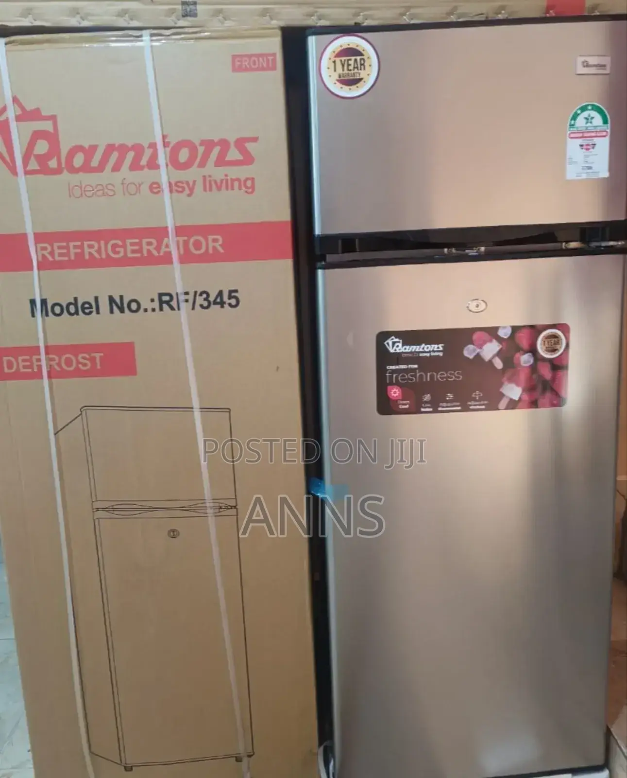 Ramtons 213litres RF/345 Double Door Fridge
