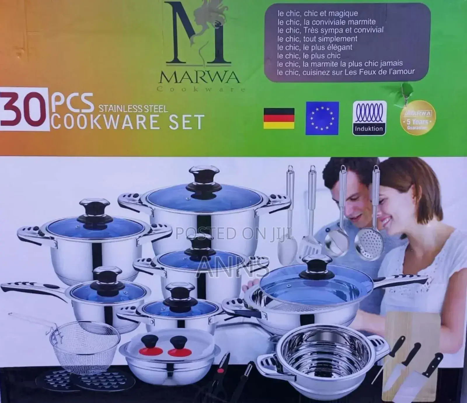 Marwa 30pcs Staineless Steel Cookware Set