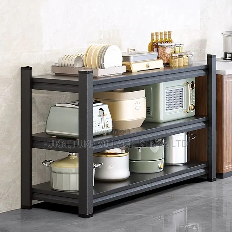 5-Tier Bookshelf; Simple Black Metal Vertical Storage Rack