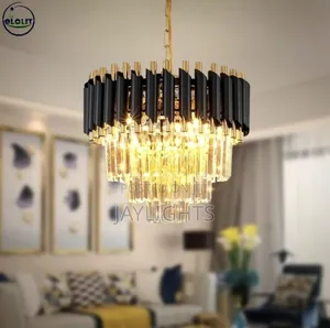 Chandelier Pendant Lights Golden Decorative Crystals