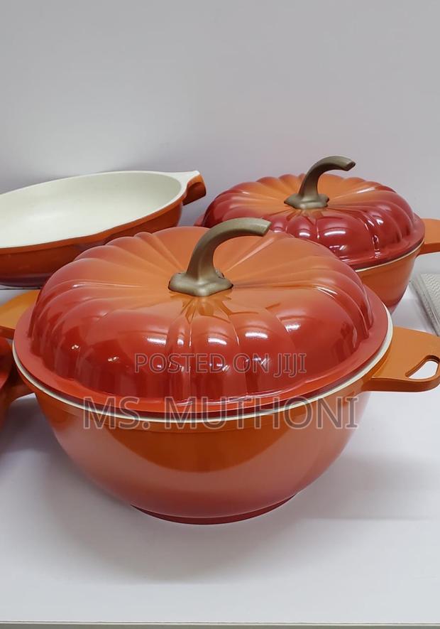 Original Heavy Quality 9PCS USFE PUMPKIN Granite Cookware - thumbnail 3