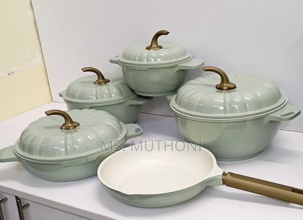 Original Heavy Quality 9PCS USFE PUMPKIN Granite Cookware - thumbnail 4