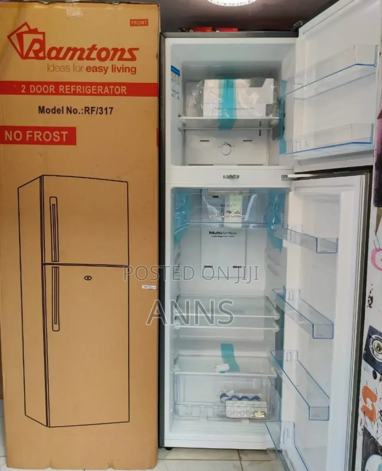 *Ramtons Fridge Double Door 243litres No Frost RF317