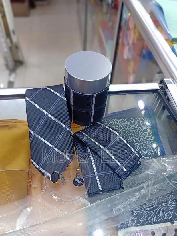 Black Checked Vintage Tie Sets - thumbnail 4