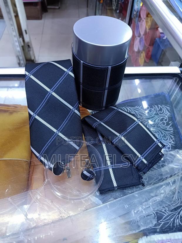 Black Checked Vintage Tie Sets - thumbnail 5