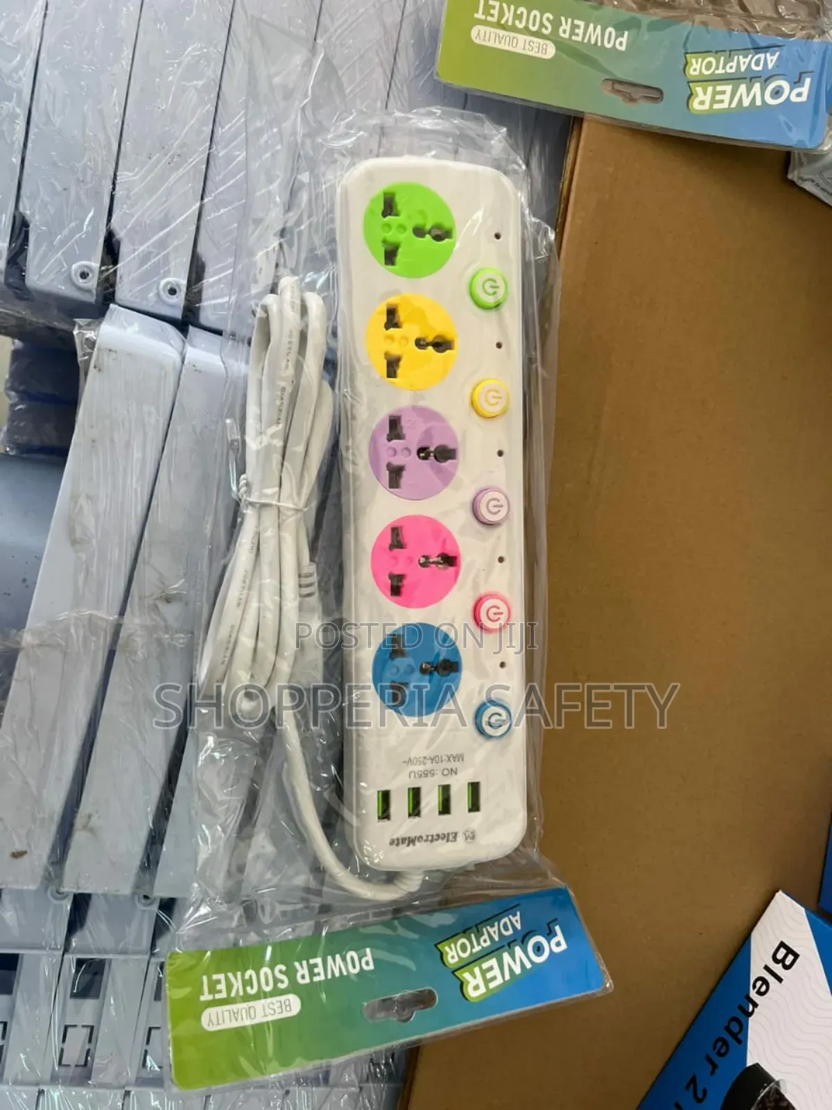 5'way Extension Electro Mate With 4 USB Charging Port