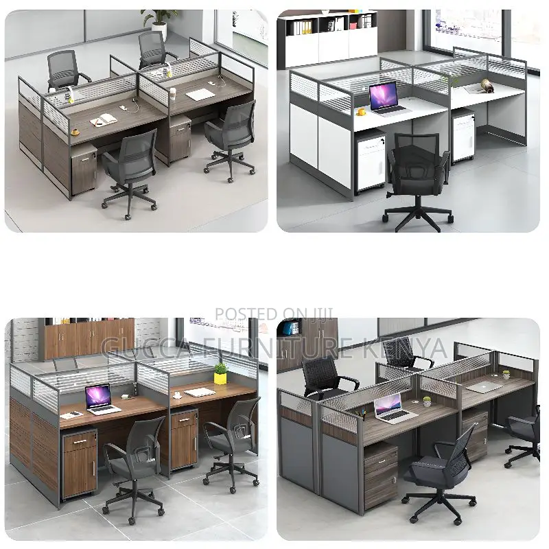 Workstations: Trendy Rectangle 4-Seater Modular Workstation