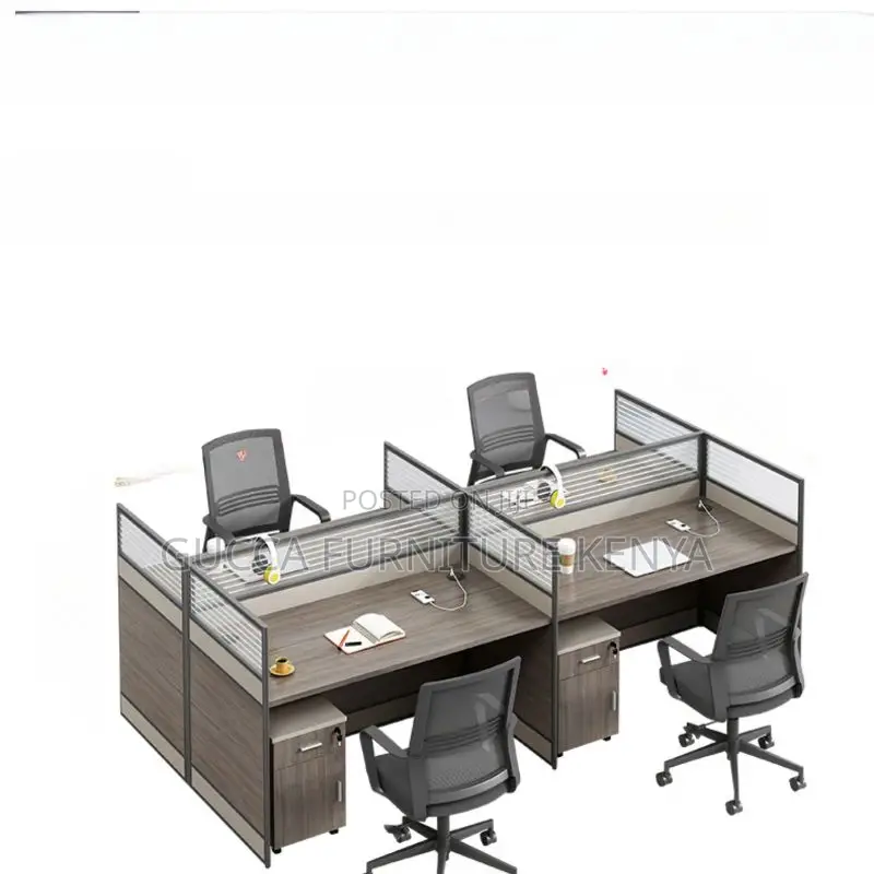 Workstations: Trendy Rectangle 4-Seater Modular Workstation